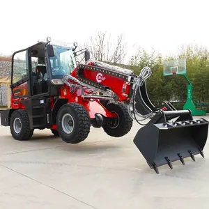 CE Chinese small TL1500 1.5 TON 4wd mini articulating arm telescopic forklift loader telescopic loader telescopic loaders