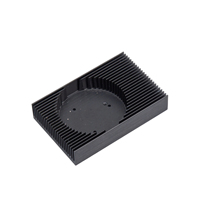 Profilés en aluminium CNC sur mesure, extrusion d'aluminium anodisé noir, dissipateur thermique à ailettes