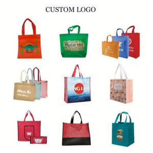 Bolsas de Compras Reutilizables de Tela con Logotipo Personalizado, Bolsas de Regalo de Color, Bolsas de Compras de Tela No Tejida para Promociones - Product Image 4