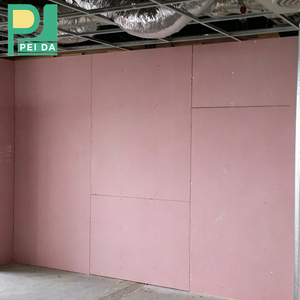 Panneau mural en plâtre ignifuge, plaque <span class=keywords><strong>de</strong></span> plâtre résistante au feu <span class=keywords><strong>avec</strong></span> une bonne isolation acoustique pour la construction <span class=keywords><strong>de</strong></span> bureaux et d'hôtels - Product Image 1