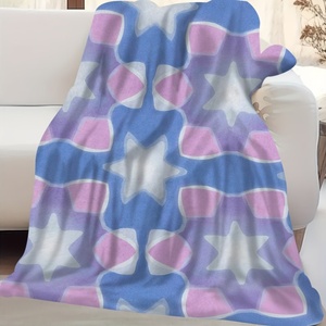 Manta Acogedora Estampada por una Cara, <span class=keywords><strong>de</strong></span> 60x80 Pulgadas, con un Diseño Continuo <span class=keywords><strong>de</strong></span> Estrellas Azules Suaves, Derivados del Anime - Product Image 6