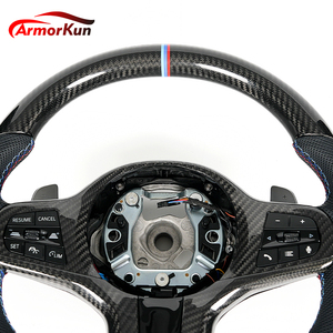 Couvre-volant en fibre de carbone personnalisé en usine, perforé, pour BMW Série F&G F30 F10 X3 X5 - Product Image 4