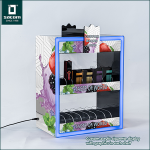 Cao cấp <span class=keywords><strong>acrylic</strong></span> Nicotine Pouch snus tủ trưng bày với rực rỡ đầy màu sắc RGB chiếu sáng nhà máy bán hàng trực tiếp - Product Image 3