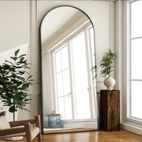 Miroir de table à maquillage sur pied extra large, moderne, fait main, avec éclairage LED et garantie de 5 ans