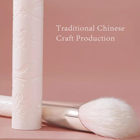 12 pinceaux de maquillage professionnels en poils de chèvre naturels et synthétiques blancs, personnalisables avec logo OEM, pour kit de pinceaux, marque privée