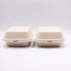 Benutzer definierte Großhandel Bagasse Hamburger Clam shell <span class=keywords><strong>Box</strong></span> Big Mac. Hamburger <span class=keywords><strong>Box</strong></span> biologisch abbaubare Bagasse Hamburger <span class=keywords><strong>Burger</strong></span> <span class=keywords><strong>Box</strong></span> - Product Image 5
