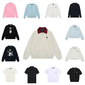 Suéter de cuello alto para hombre inspirado en RL, 100% algodón, manga acampanada para bordado, tejido de punto con diseño de trenzas, casual estándar, primavera - Product Image 1