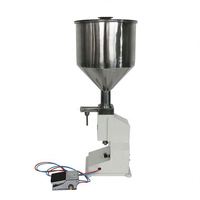 Machine de remplissage manuelle pneumatique à pédale pour pâtes, sauces, huiles, shampoings et crèmes en petits formats