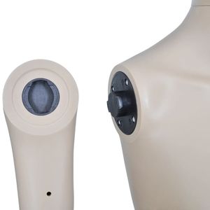 Full-Body <b>Male</b> <b>Mannequin</b> Beige Plastic Standing Pose Plus Size Apparel Display D0100HHRHTP <b>Mannequin</b> Round Head Beige <b>Mannequin</b> - Product Image 6