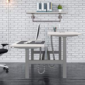 Elettrico back to back 2 sedili motorizzato ufficio regolabile in altezza sedersi a supporto da tavolo - Product Image 6