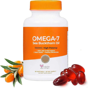 ซอฟต์เจลน้ำมันซีบัคธอร์นโอเมก้า-7 สูตรเฉพาะสำหรับแบรนด์ส่วนตัว (OEM) เพื่อสุขภาพผมที่ดี ผิวเปล่งปลั่ง และเล็บแข็งแรง - Product Image 1