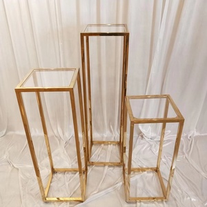 Soportes para Flores de Acero Inoxidable, Tubos de Color Dorado, para Bodas y <span class=keywords><strong>Fiestas</strong></span>, Venta al por Mayor - Product Image 2