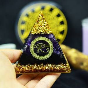 PuJiang ขายส่ง Orgonite พีระมิด-กุหลาบคริสตัลและอเมทิสต์ Orgone พีระมิดจิตวิญญาณเรกิ - Product Image 3