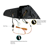 Nouveaux feux arrière LED laser VLAND pour Golf 7 MK7 MK7.5 Hatchback (Europe 2013-2019) 2015-2021, ABS, étanches, rouges, certifiés EMARK/DOT