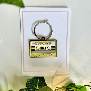 Nastro registratore in metallo personalizzato Audio Track portachiavi musica portachiavi smaltato morbido regali promozionali - Product Image 6