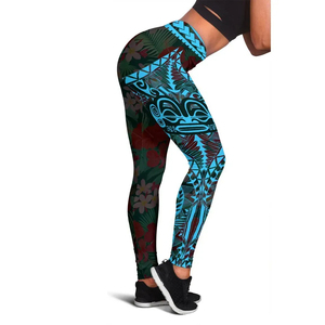 Personalizzazione Marquesas isole Leggings polinesiani ibisco oro vita alta glutei Lift Legging abbigliamento Fitness Yoga Activewear - Product Image 6