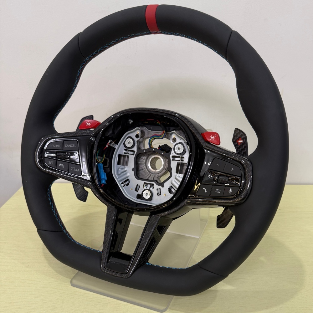 Custom Leather Carbon Fiber Steering Wheel (BMW Fitment), photo 4