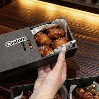 ETpack Série de boîtes d'emballage de fast-food imprimées personnalisées à emporter Boîte à hamburger jetable pour poulet frite aile de poulet frit