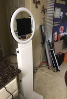 Promotion : Photobooth pour iPad rond ou vertical avec angle de tête réglable, idéal pour les fêtes et les selfies, livré avec flight case