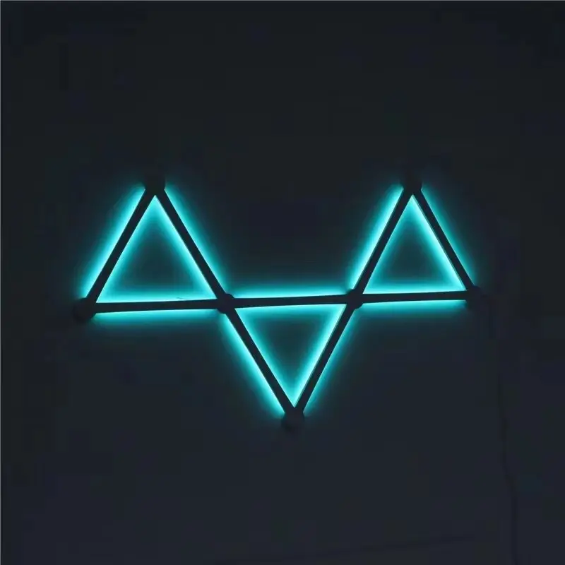 RGB Smart Triangle LED Lights Multicolor Segmented Control Music Wall Light Smart Ambient Light Board