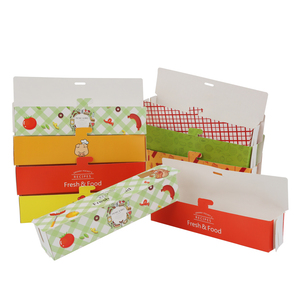Wholesale custom logo biodegradable paper Korean hot dog box takeaway packaging box for corn dog stick