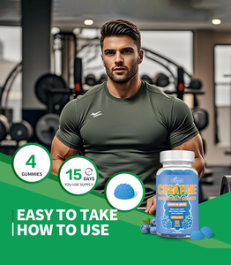 BIOCH EALTH Vegan Pectin Zuckerfreies Kreatin Mono hydrat Gummies Supplement Hersteller-Private Label Creatine Gummies 3000mg - Product Image 3