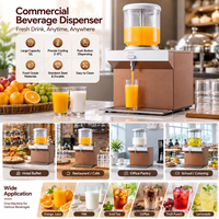 Distributeur de boissons chaudes et froides 12L grande capacité, distributeur de jus commercial facile à nettoyer, machine à boissons pour la restauration