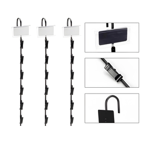 Display PP Display <b>Strip</b> Snacks Hanger <b>Plastic</b> Metal Retail Price <b>Strip</b> Holder for Retailing with 6 Hooks - Product Image 2