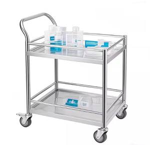 Carrello Piccolo in Acciaio Inox 304/316 con Ruote Universali Silenziose, Adatto per Ospedali, Scuole, Laboratori e Studi Dentistici - Product Image 4