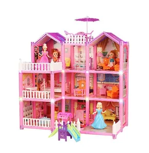 家具玩具迷你娃娃屋小女孩搞笑儿童假装玩塑料diy玩具家具