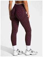 Pantalones de Yoga de Cintura Alta con Estampado de Leopardo para Mujer, Control de Abdomen sin Costuras, Ajustados, para Fitness, Deportes al Aire Libre y Running