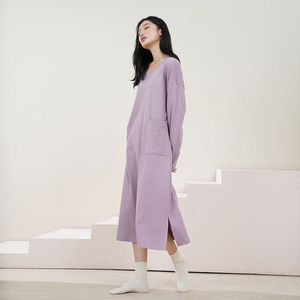 Chemise de nuit de maternité pour la salle d'accouchement, vêtements post-partum automne-hiver, pyjama non contraignant, ample, épais - Product Image 1