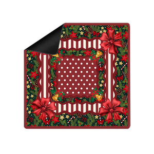 Nouvelle sortie : Tapis de Mahjong en néoprène 33x33 pour la vente en gros, Tapis de Mahjong pour les fêtes, Tapis de Mahjong Joyeux Noël pour le divertissement - Product Image 3