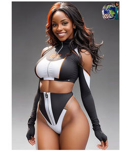 Maillot de bain une pièce personnalisé à col montant, monokini, tenue du lundi, carnaval de Trinité-et-<span class=keywords><strong>Tobago</strong></span>, Jouvert 2026 - Product Image 2