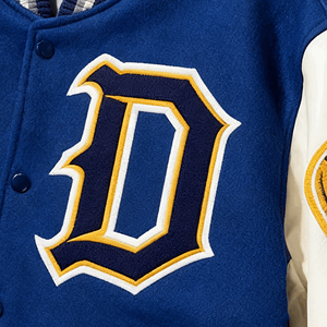 Áo khoác <span class=keywords><strong>varsity</strong></span> nam chất lượng cao, tay áo da thêu chữ, may theo yêu cầu của nhà sản xuất - Product Image 2