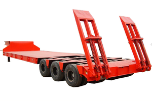Prix d'usine, vente directe, semi-remorque professionnelle à plateau bas en acier à 3 essieux avec une charge utile de 30 000 kg - Product Image 2