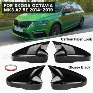 2X Cubiertas Adicionales para Espejos Retrovisores de Coche para Skoda Octavia Mk3 A7 5E 2014 2015 2016 2017 2018 2019, Tapas para Espejos Laterales - Product Image 1