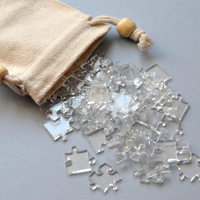 Puzzle Jigsaw Akrilik PVC Transparan Custom, Tahan Air, Cetak UV, Mainan Edukatif