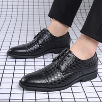 Nouvelles Chaussures Habillées Décontractées en PU pour Hommes 2026, Style Patchwork Tendance, à Lacets, Bout Pointu, Grandes Tailles, Modèle International