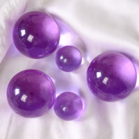 Sphère en verre K9 poli transparent, boule de cristal pour l'énergie curative, décoration intérieure, accessoires de photographie, ornement Feng Shui, vente en gros