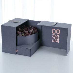 <span class=keywords><strong>Boîte</strong></span> cadeau en carton personnalisée de luxe vide en forme de fleur pour emballage de bijoux et bouquets de fleurs - Product Image 5