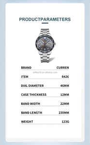 Montres pour hommes CURREN 8426, mode, décontractées, étanches, lumineuses, de marque haut de gamme, en acier inoxydable, quartz. - Product Image 6