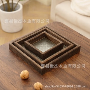 Bandeja de madera Mu Yujia con acabado pulido al aceite, decorativa para uso doméstico, para frutas secas y repostería - Product Image 4