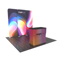 Stand d'exposition portable en tissu tendu 10x10 pieds, logo personnalisé, stand d'exposition pour salon professionnel