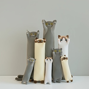 Uzun Kedi Peluş Oyuncak Uzun Şerit Klipsli Bacaklı Kedi Bebek Yastık Unisex Uyku Sarılma Tembel Uyku Bebek Polyester Dolgulu - Product Image 5