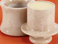 Conteneur de rangement alimentaire en marbre de luxe pour la maison et la cuisine, prix de gros, porte-beurre en marbre beige de bonne qualité