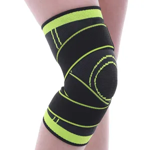 Wholesale Universal Arthritis Pain Relief Men Woman Nylon Knitted Volleyball Protector Straps Support Knee Sleeve Brace