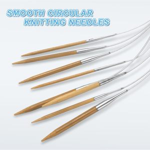 Aiguille à tricoter circulaire en bambou indskill mozuu, 3.75mm, 16 pouces, en bois carbonisé, lisse, pour projets faits à la main, bricolage, nouveau - Product Image 4