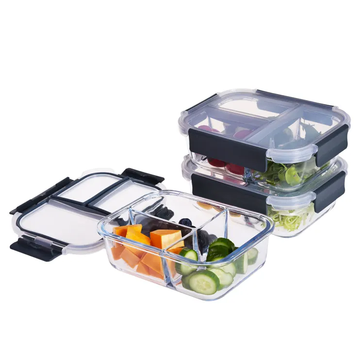 Lunchbox Fach Glas geteilt Lebensmittel Vorrats behälter