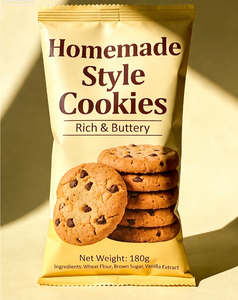 Échantillon Gratuit - Sachet Personnalisé à Scellage Arrière en PET/PE pour Biscuits - Scellage Thermique, Qualité Alimentaire, Fraîcheur Assurée, Robuste et Durable - Product Image 6